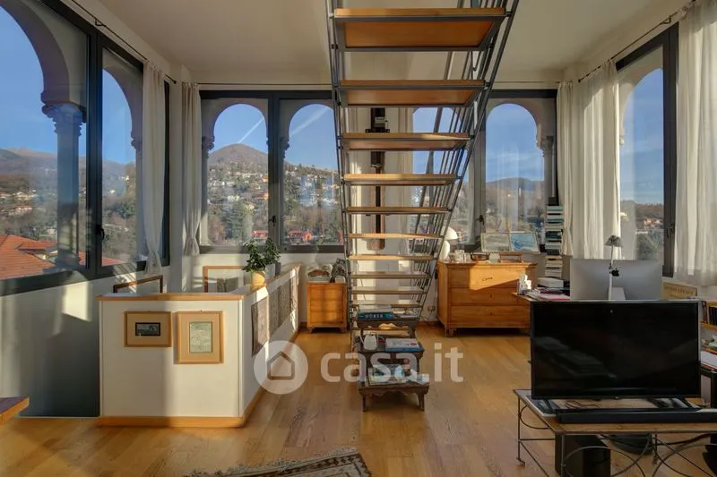 Living Room - Rear-Converted Attico with Balcony in Verbania