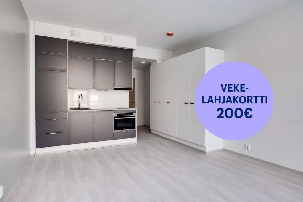 Kitchen - Compact One-Bedroom Flat with Balcony in Hämeenlinna