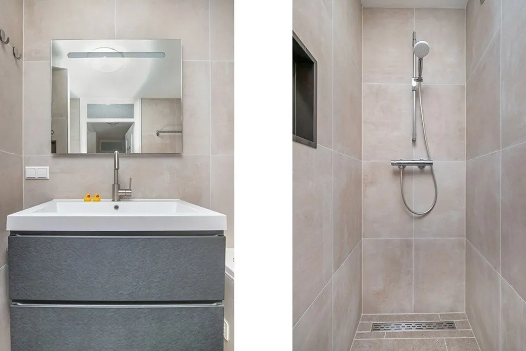 Salles de bain - Partly-Furnished 4-Bedroom House with Garden in Voorburg