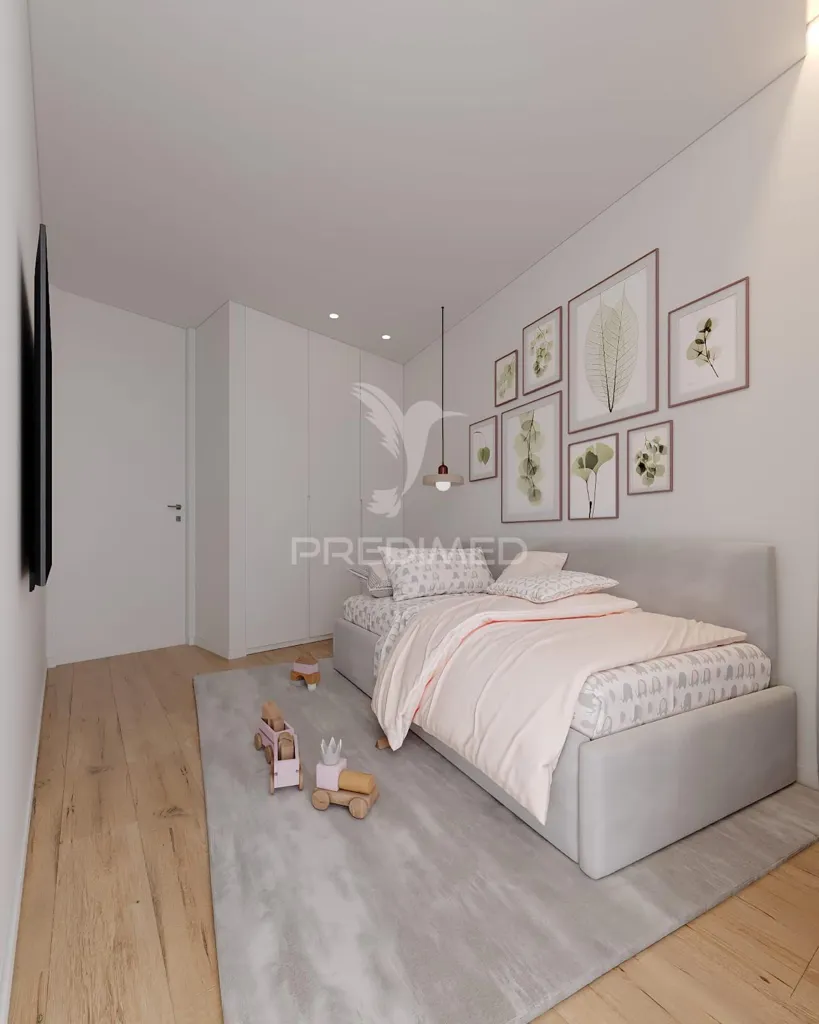 Chambres - Modern T2 Duplex with Garage in Lamas