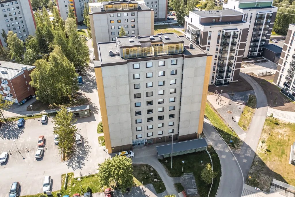 Vue aérienne - Bright Studio with Balcony in Oulu's Tuira