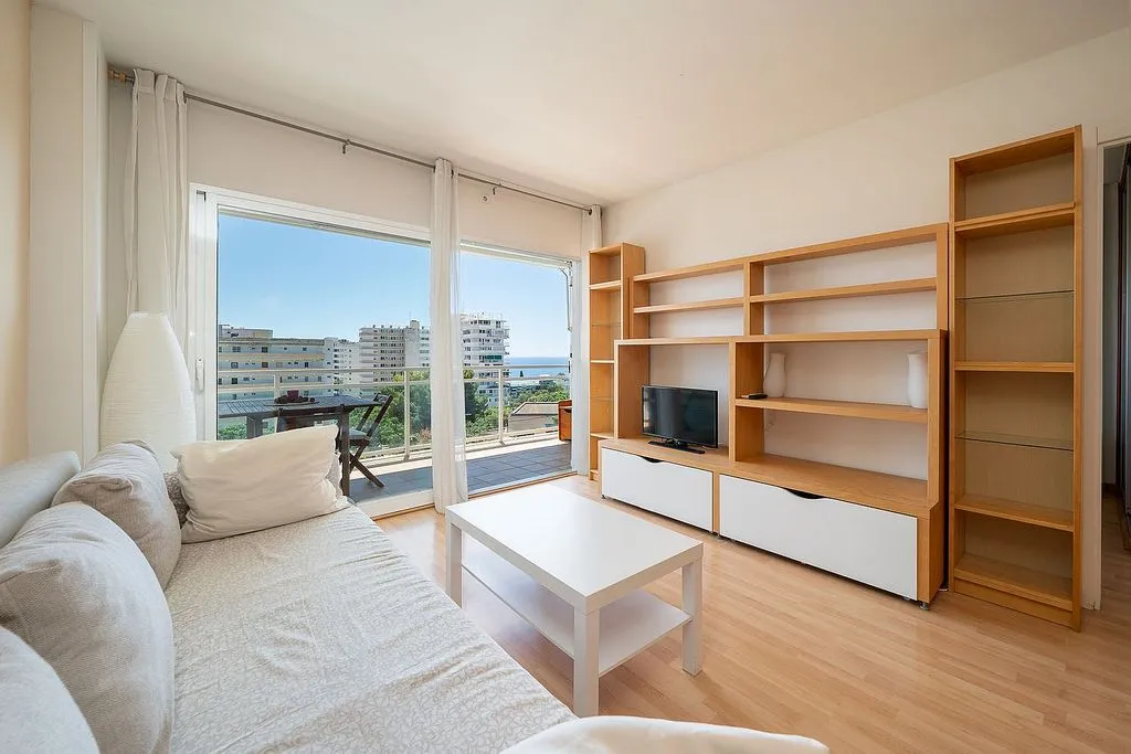 Living Room - 1-Bed Apartment with Pool in Cala Major