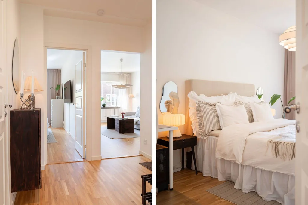 Chambres - Renovated 2-Bedroom with Balcony in Helsingborg