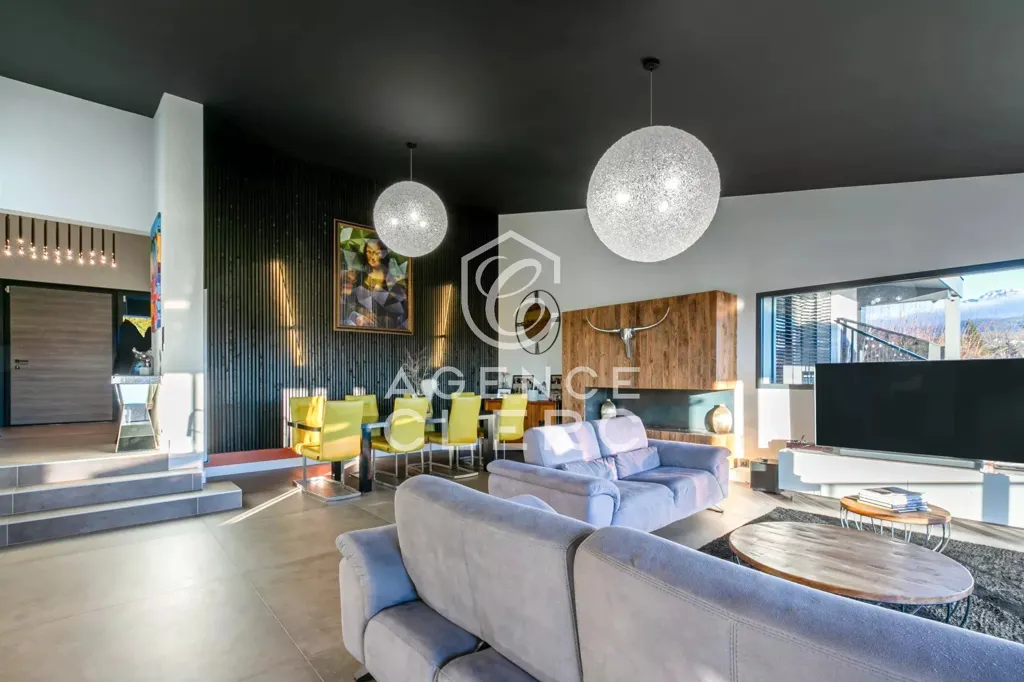 Séjour - Villa Contemporaine avec Vue Lac à Pringy