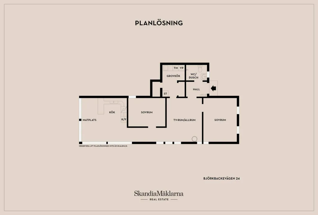 Plaan - New Bungalow with Forest View in Hörby