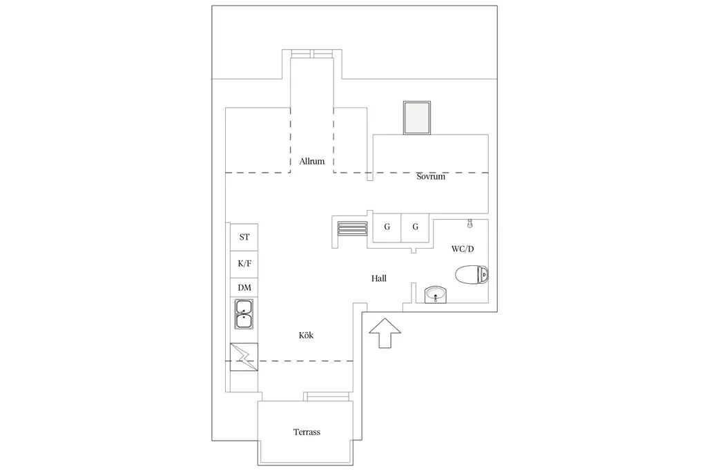 Plan - Loft Apartment with Terrace in Central Göteborg