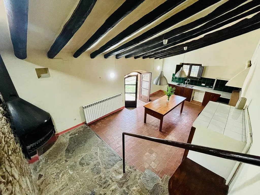 Séjour - Rustic Chalet with Pool in Canet d'Adri