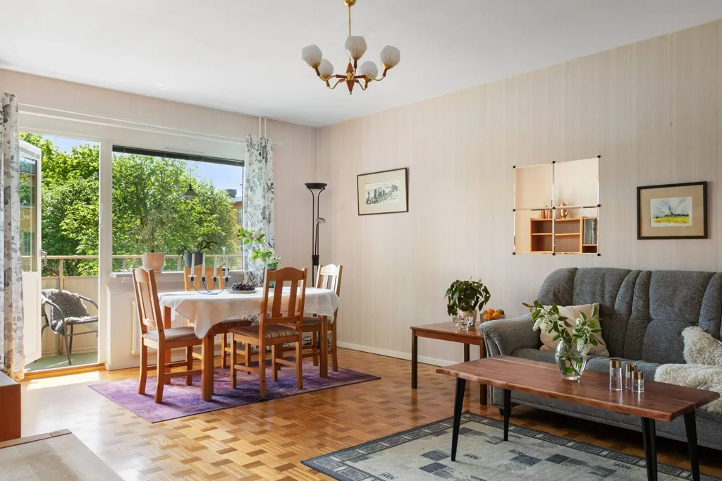 Séjour - 3-Room Flat with Balcony in Stockholm