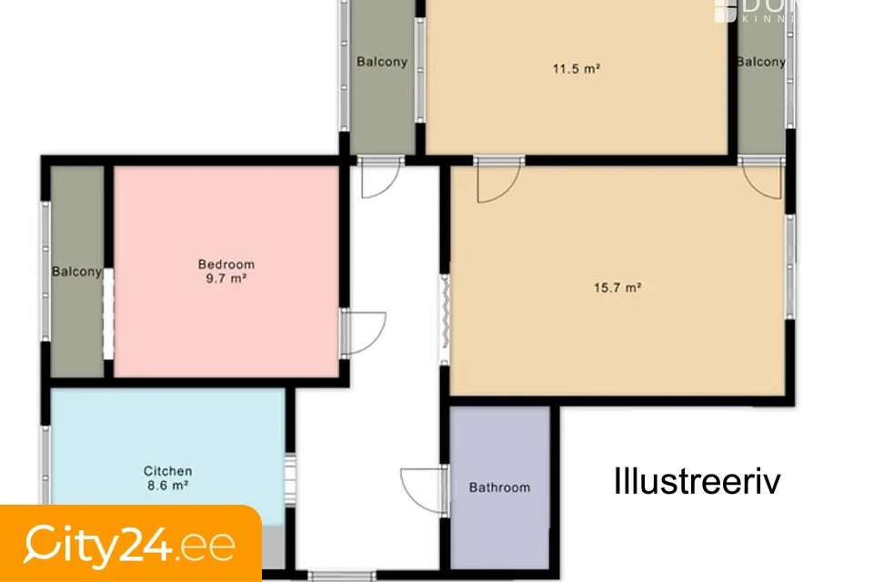 Appartement 3 pièces à Tallinn