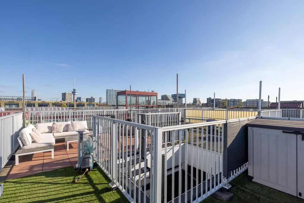 Terrace - High-End Industrial Loft with Skyline View in Rotterdam