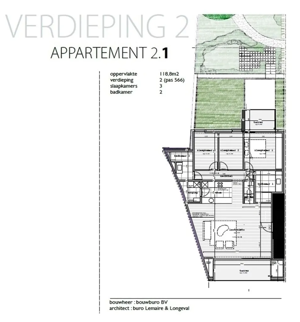 Appartement 2 chambres à Ninove