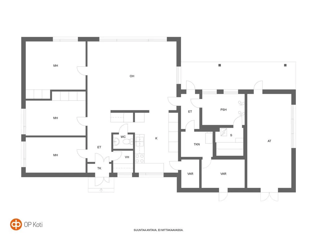 Plan - Maison 4 pièces à Pori