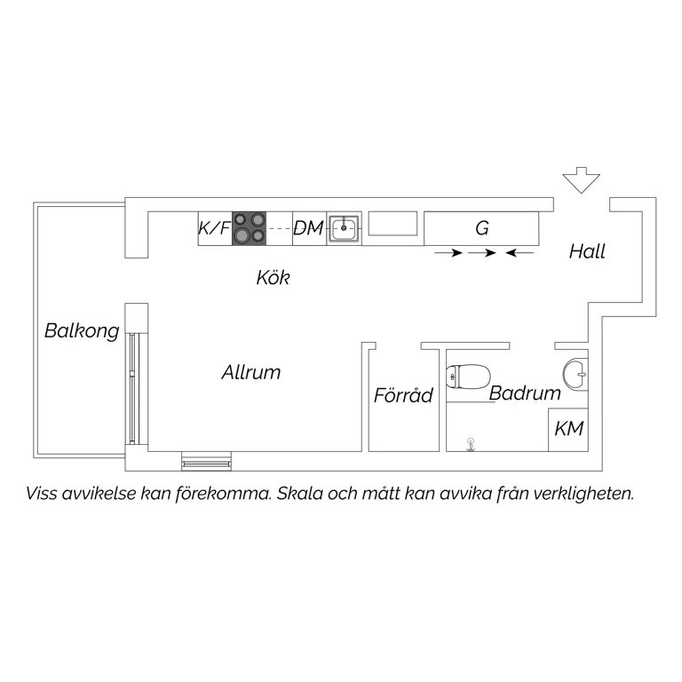 Plan - Apartment with Balcony and Garden View in Malmö