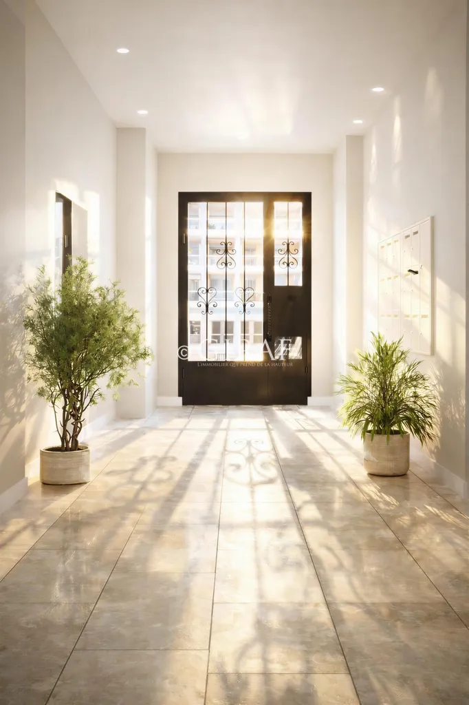 Entrée - Appartement Rénové avec Vue Jardin au Centre de Nice