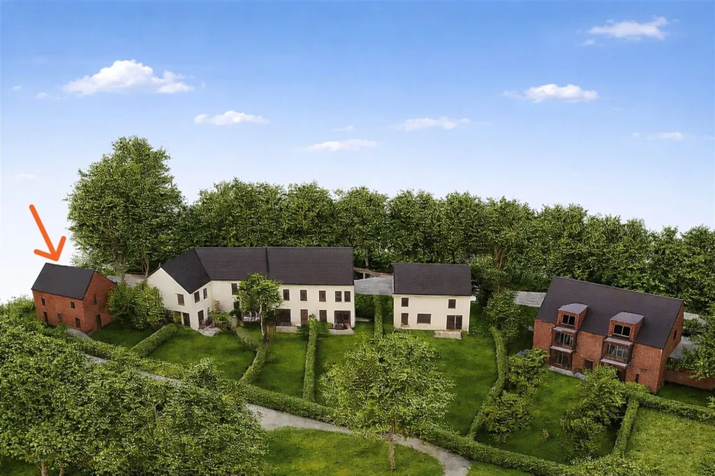 Vue aérienne - Villa 4 Façades avec Piscine à Ambresin