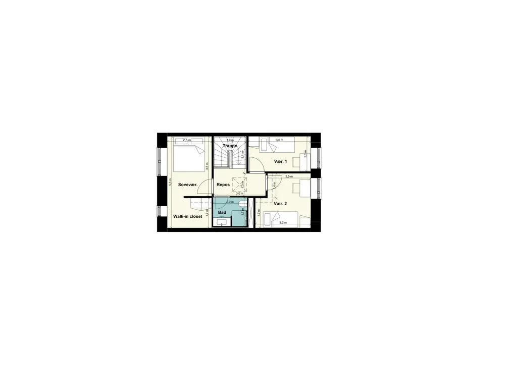 Plan - Four-Room Apartment in Taastrup