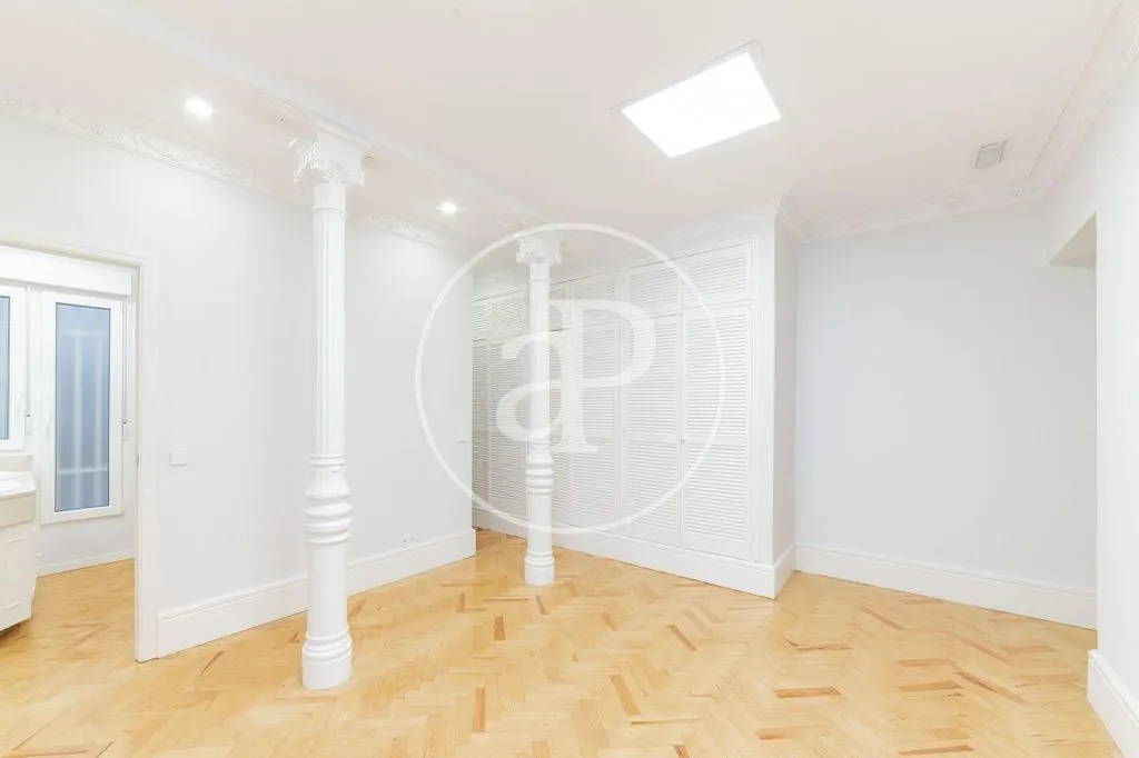 Living Room - Luxury Apartment with Classic Façade in Madrid