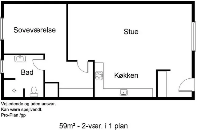 Planimetria - Apartment with Balcony in Aarhus