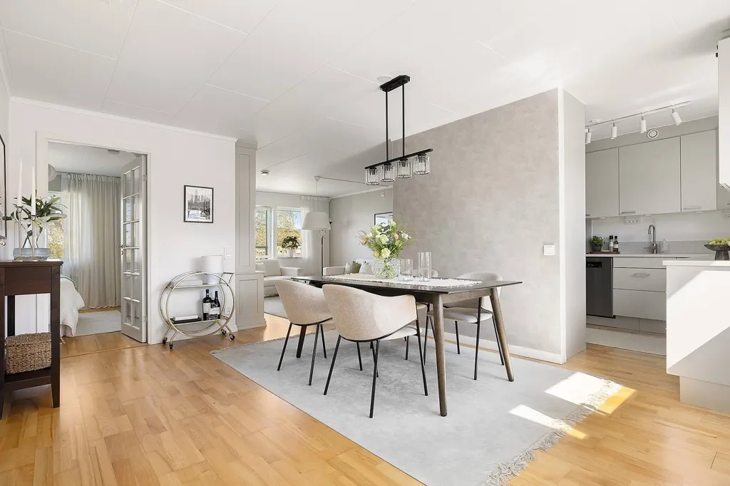 Dining Room - Renovated Apartment with Balcony in Kungsbacka
