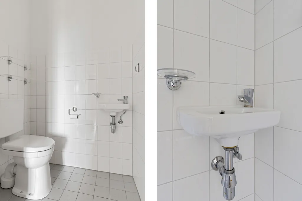 Salles de bain - Portiekflat with Balcony in Enschede