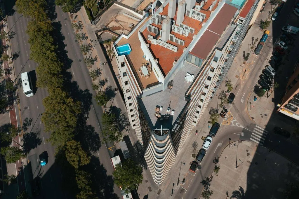 Vue aérienne - Luxury Penthouse with Pool in Valencia