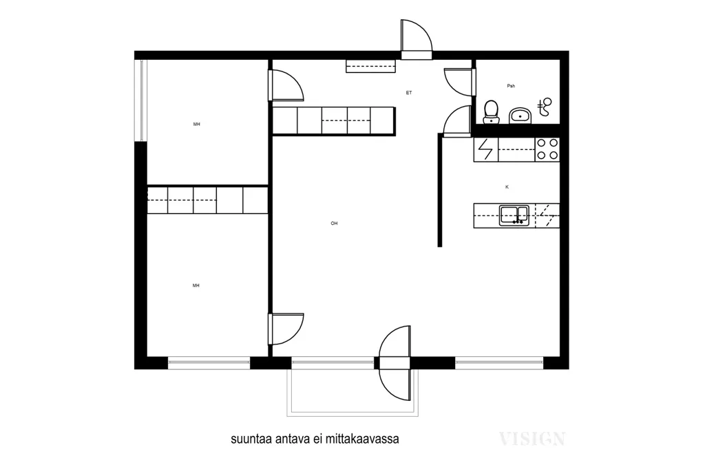 Plaan - Apartment with Balcony in Forssa Centre