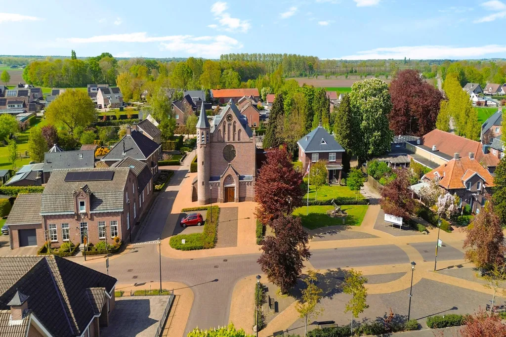 Vue aérienne - Charming Detached House with Solar Panels in Westerbeek