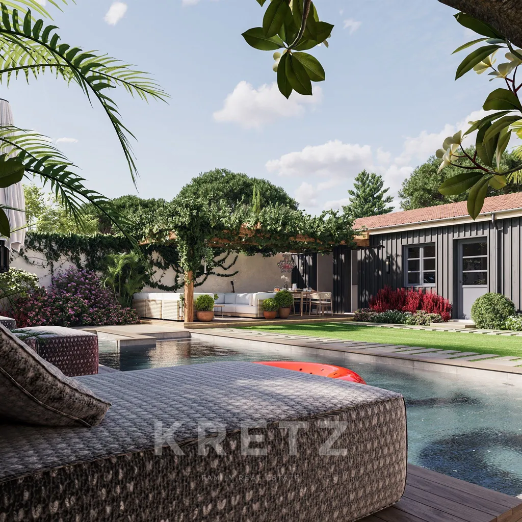 Pool - Renovated House with Pool in La Flotte