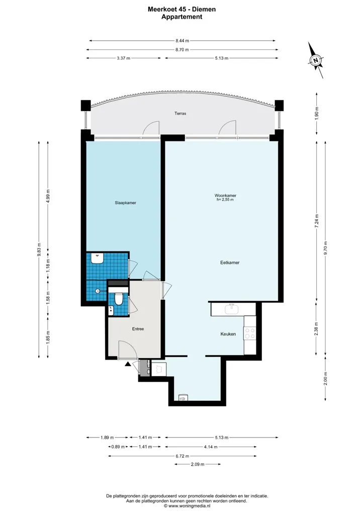 Plan - Apartment with Balcony in Diemen