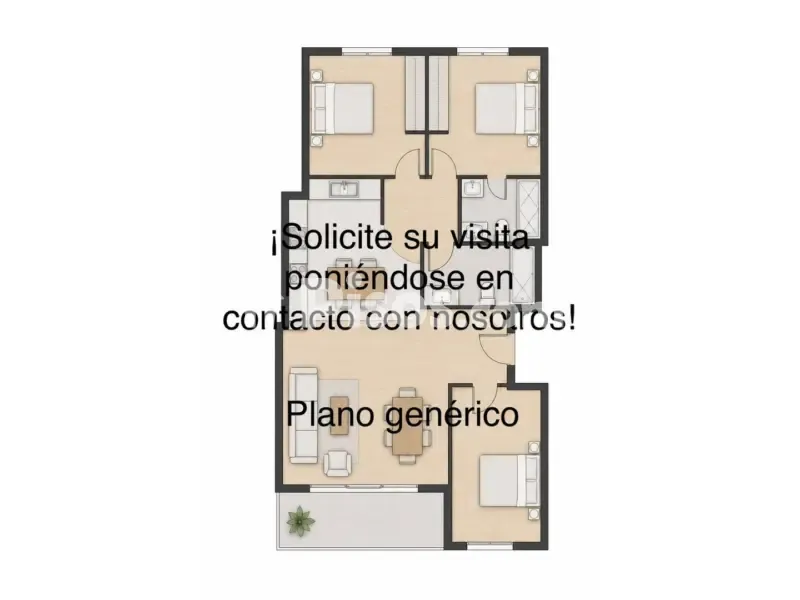 Plan - Apartment with Balcony in Cappont, Lleida