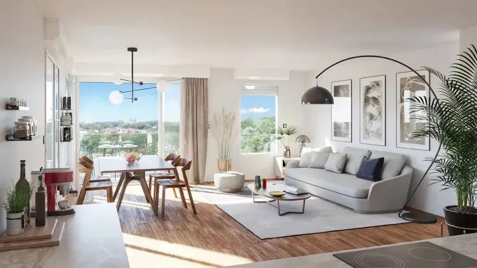 Séjour - Appartement 4 Pièces avec Terrasse à Agde