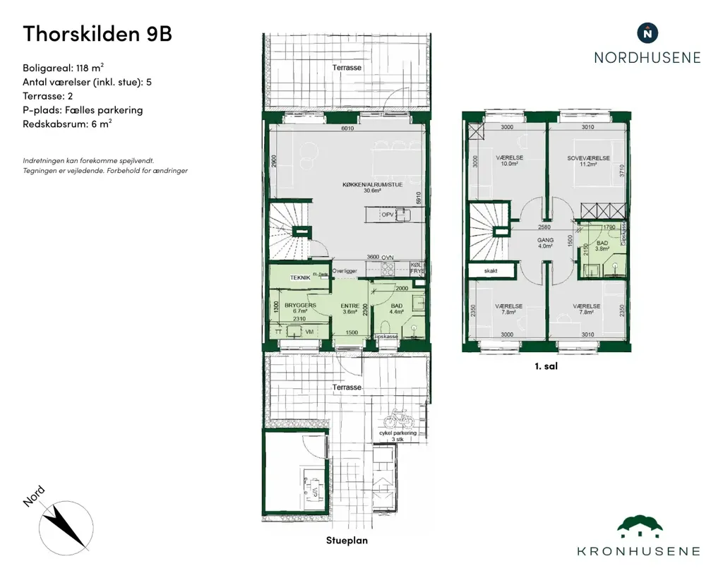 Planimetria - Five-bedroom Terrace House with Terraces in Ringsted