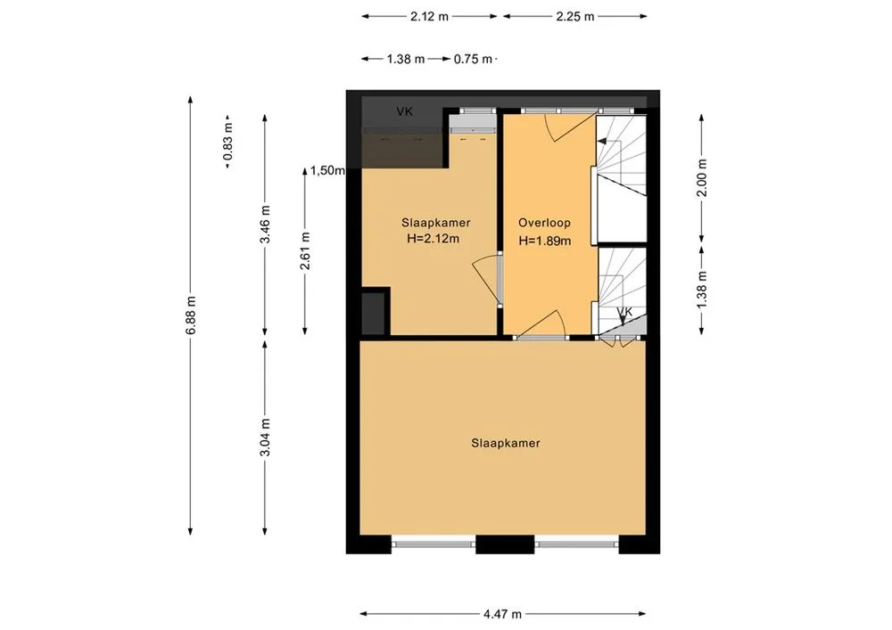 Plan - Interwar Semi-detached House in Den Helder