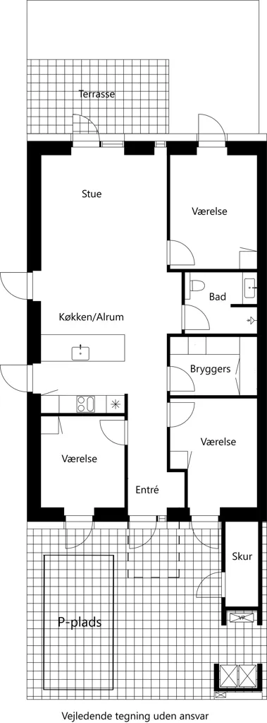 Planimetria - Four-Bedroom Terraced House in Svendborg