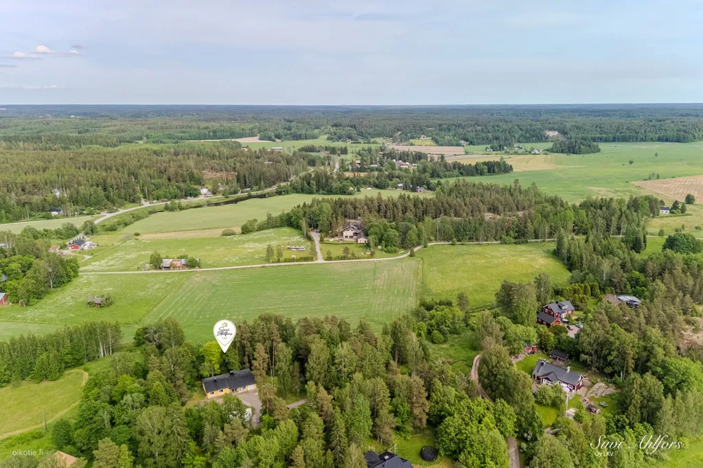 Vue aérienne - Renovated Detached House with Sauna in Lohjan Immula