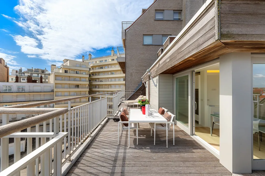 Balcon - Penthouse Ensoleillé avec Terrasses à Knokke