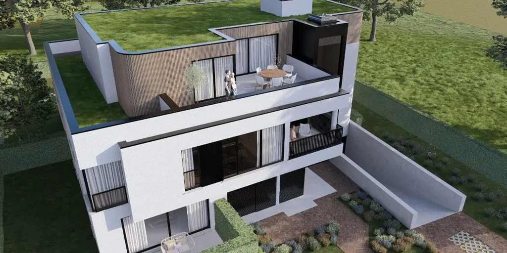 Vista aerea - Modern Apartment with Terrace in Temse