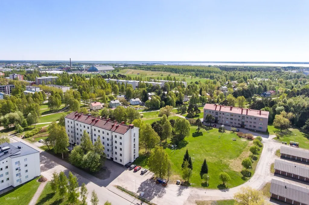 Aerial - 1950s Flats with Balcony in Heinäpää, Oulu