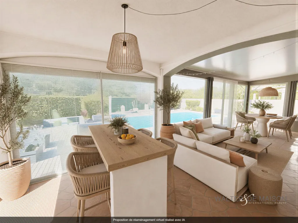 Séjour - Villa d'Architecte avec Piscine à Saint-Cyprien