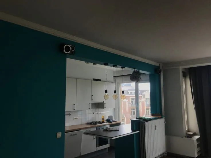 Kitchen - Apartment with Canal View in Antwerp