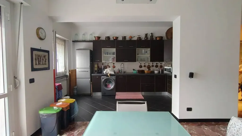 Kitchen - Panoramic Apartment with Balconies in Genoa