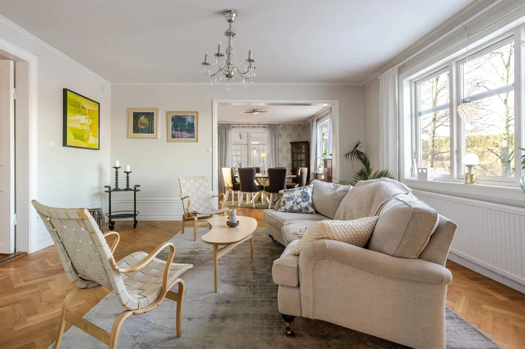 Living Room - Well-Maintained Farmhouse with Stables in Västernorrland