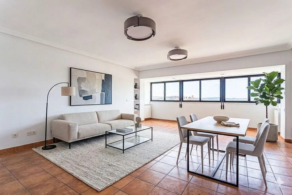 Séjour - Apartment with Terrace in Almendrales, Madrid
