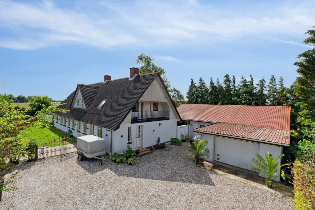 Vue aérienne - Villa with Professional Workshop in Ferritslev