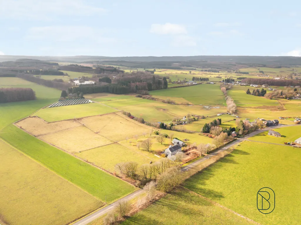 Aerial - Luxury House with Pool in Sainte-Ode Tillet