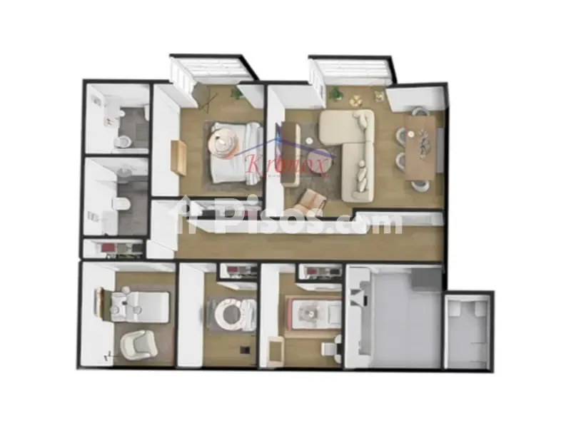 Planimetria - Spacious Apartment with South Orientation in Vallecas