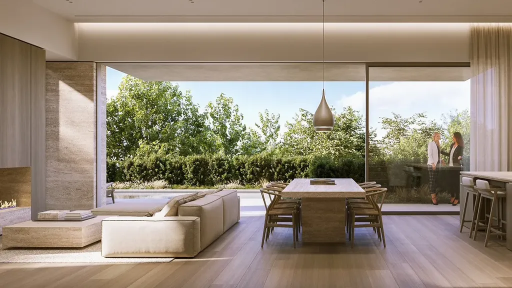 Living Room - Modern Apartment with Pool in Paleo Psychiko
