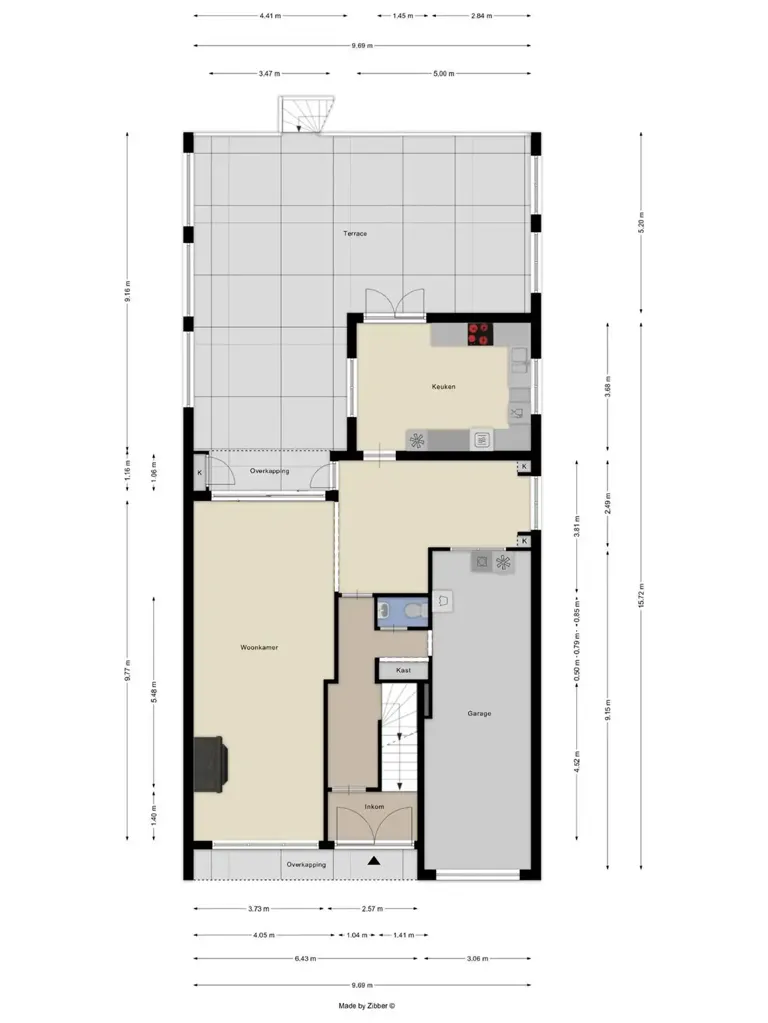 Plan - Maison avec Terrasse à Huizingen