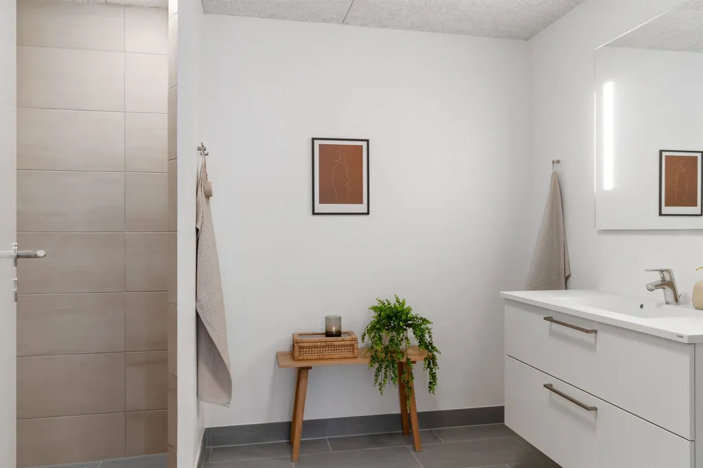 Salles de bain - Apartment with Balcony on Vimmerbyvej, Silkeborg