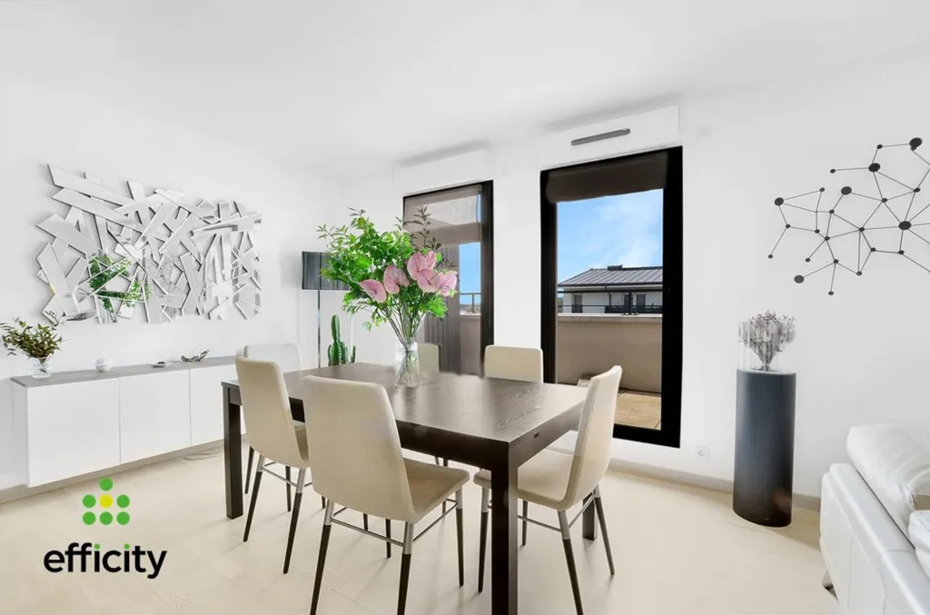 Salle à manger - Appartement Familial avec Terrasses à Ermont